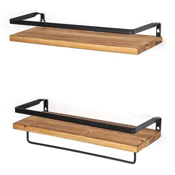 

2Pcs Floating Shelves Wall Mounted Storage Shelves for Kitchen Bathroom Decor