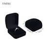 Wholesale Engagement Black Velvet Ring Box Jewelry Display Storage Foldable Case For Wedding Ring Valentine's Day Gift Organizer ► Photo 2/6