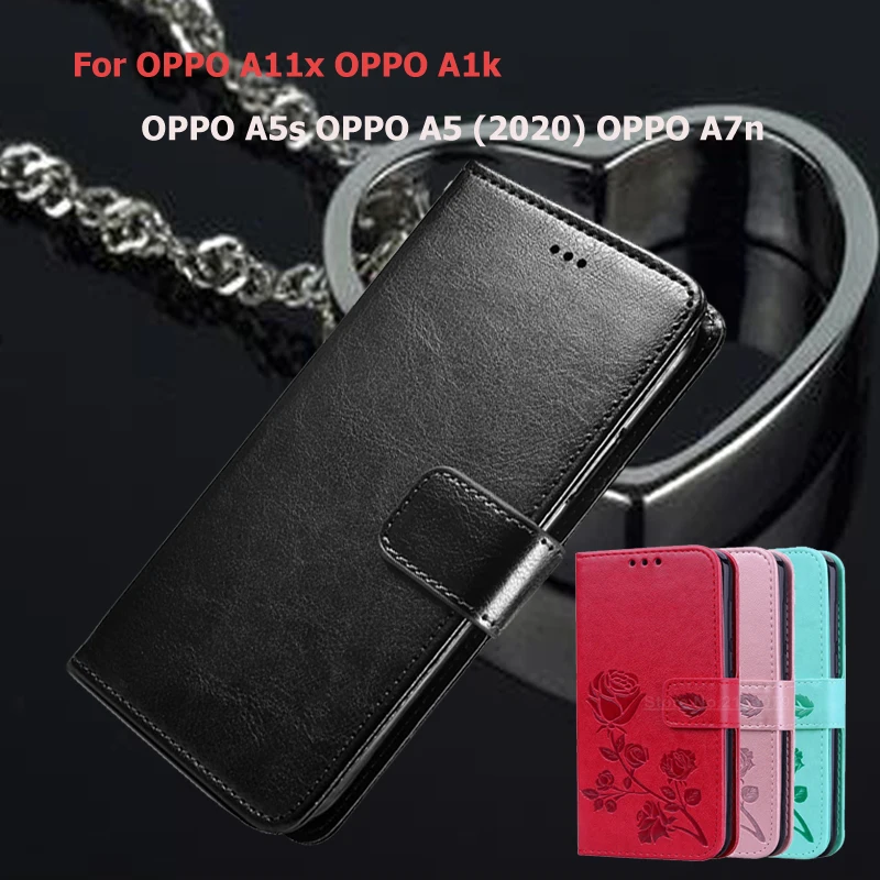 Для OPPO A11x OPPO A1k флип чехол для телефона для OPPO A7n OPPO A5() OPPO A5s A11 x A1 k Coque Funda кожаный чехол-бумажник Capas