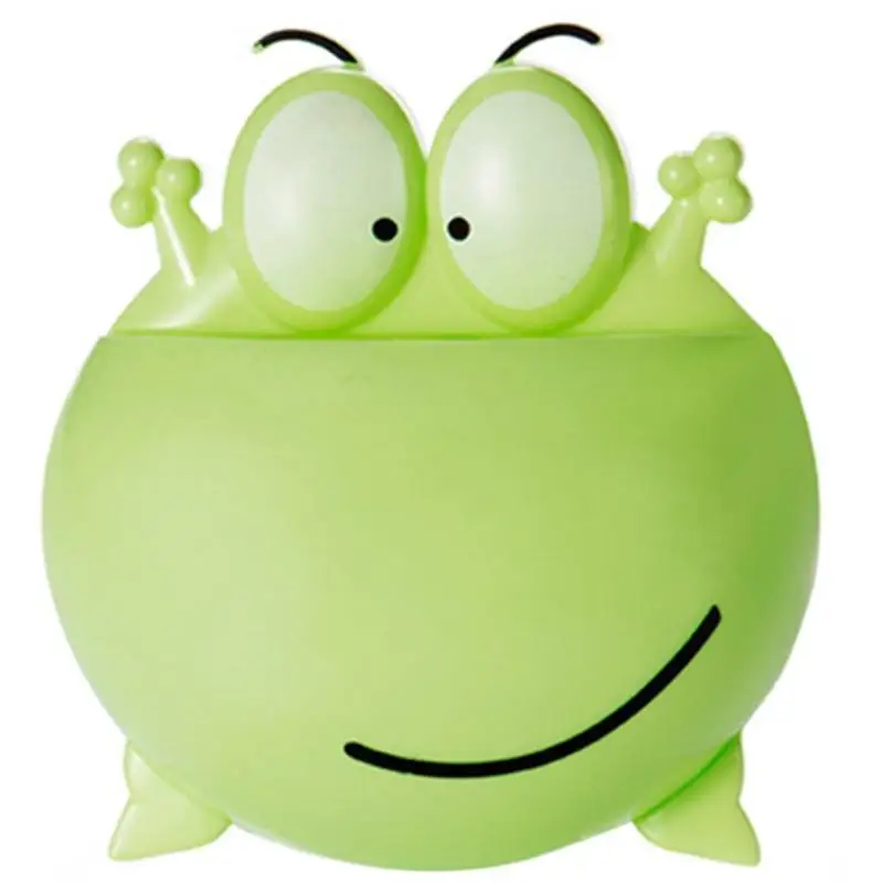 Держатель для зубных щеток с мультяшной лягушкой, бытовая вешалка, аксессуары для ванной комнаты, безопасность, защита окружающей среды, долговечность - Цвет: Зеленый