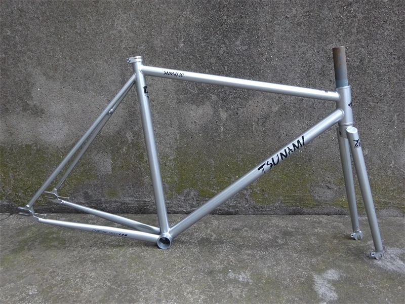 SNM4130 TSUNAMI CR-MO Fixed Gear Frame and Fork SNM Chrome Molybdenum Steel 52cm Single Speed Bicycle Frameset bicycle parts bicycle frame