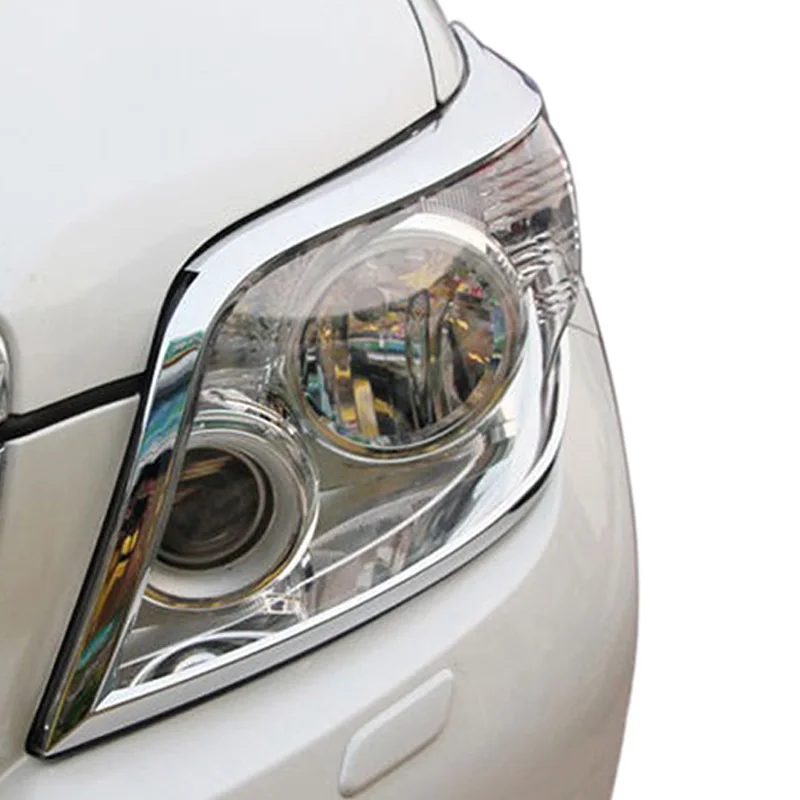 for Toyota Prado FJ150 FJ 150 2010 2011 2012 2013 ABS Chrome head light lamp Hood Trim Headlight Cover Car Auto Exterior Accesso