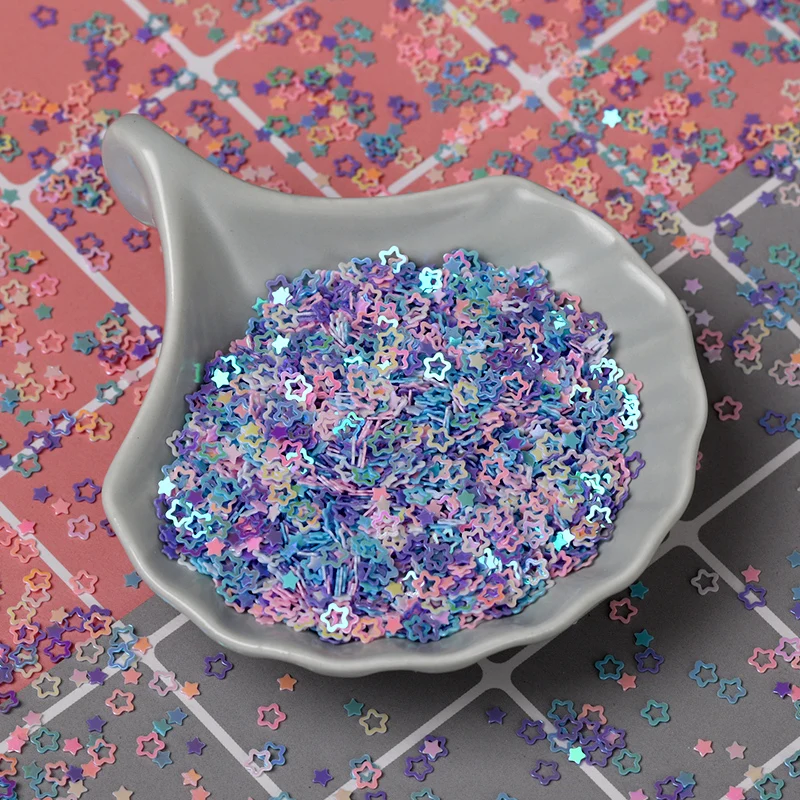 20g/bag Stars 4mm Pvc Confetti Glitter Sequins For Crafts Nail Art
