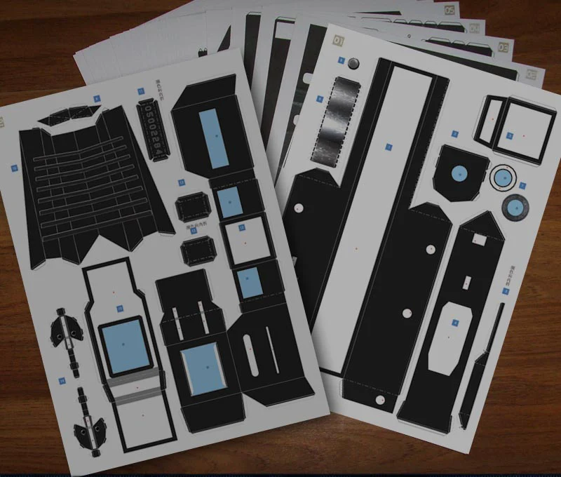 1:1 револьвер пистолета Python 3D бумажная модель DIY игрушка ремесла|Картонные