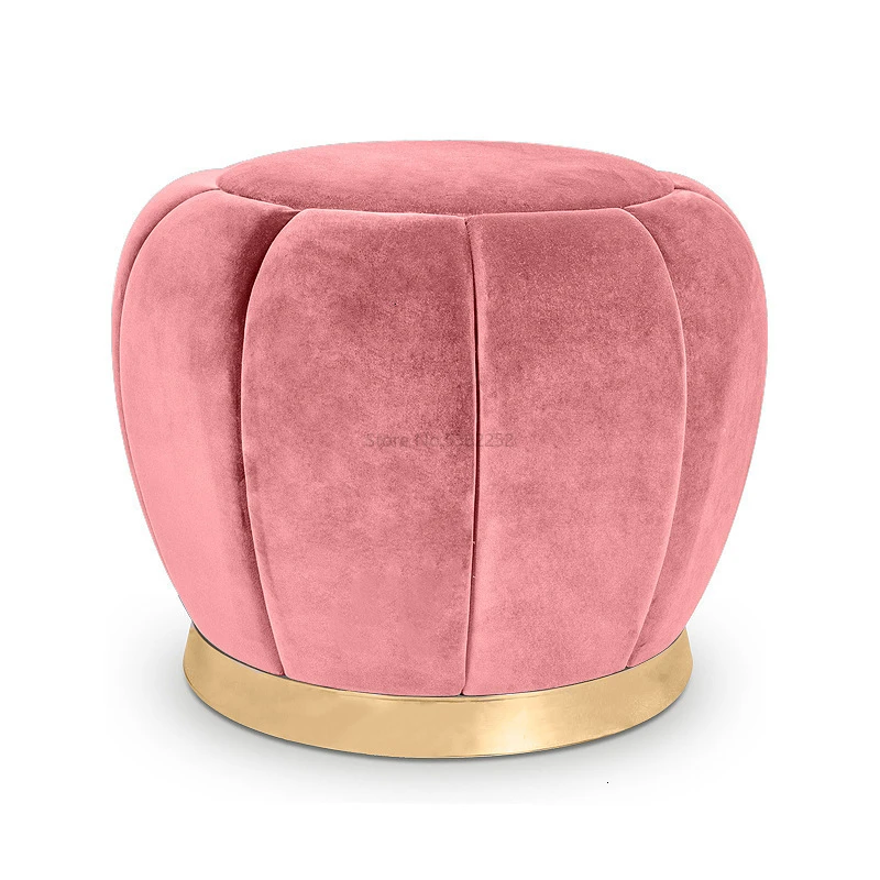 Household small stool fashion creative fitting room cloth art change shoes stool makeup round stool modern simple - Цвет: a2