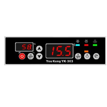 

YK-303 Digital Temperature and Humidity Controller 220V LCD Embedded Thermostat