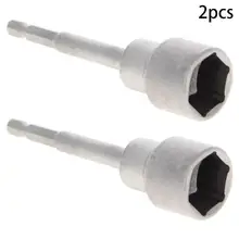 Utoolmart Новинка 2 шт 1/" немагнитное шестигранное Гнездо 100 мм длиной 19 мм металлический шестигранный гайка драйвер используется в производстве сборочных систем
