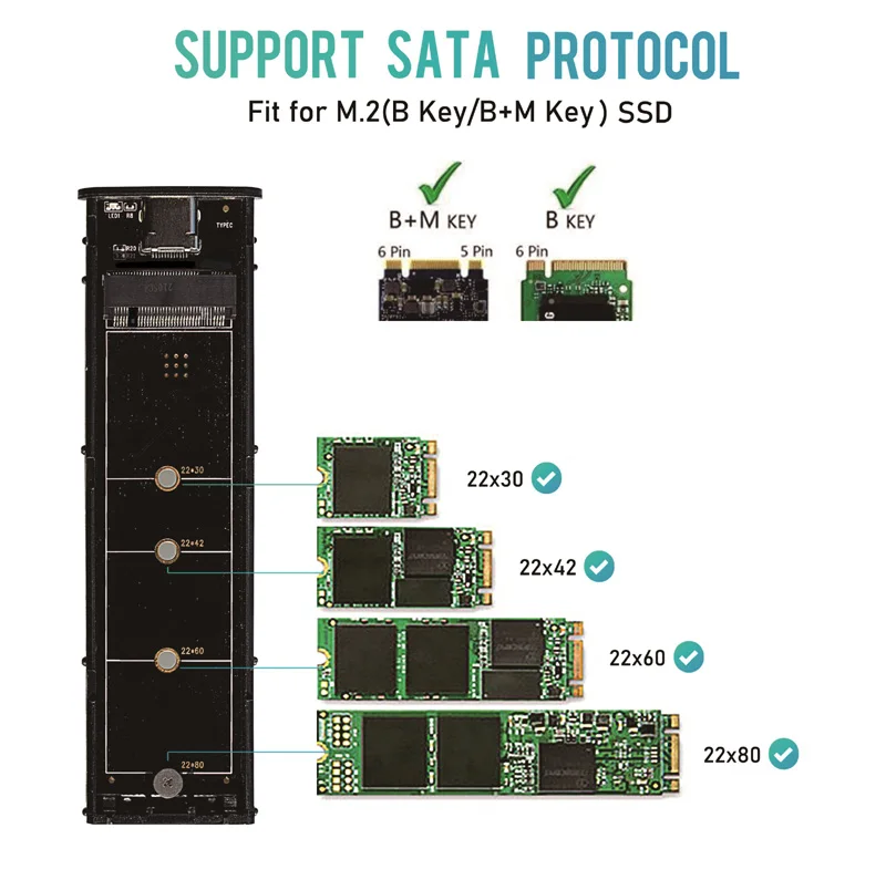 ָ Ʈ ̺  ̽ , USB 3.1 to M.2 NGFF SSD Ŭ, UASP ʰ, 2242 2260 2280 M2 SSD