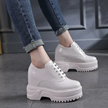 

Wedge single shoes 2019 autumn new ultra high heel thick bottom cake increased women's shoes