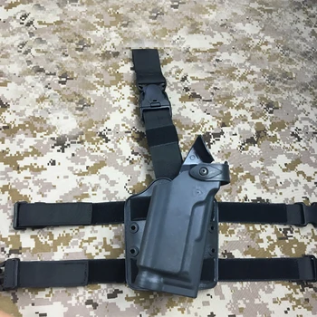 

Tactical Beretta M9 92 96 Drop Leg Holster Hunting Combat Pistol Thigh Holster with Paddle Platform Flashlight Bearing Gun Case