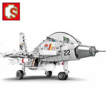 

SEMBO Technic Plane Model Military Army Helicopters Fighter Pilot Action Figures Building Block Education Toy For Children Gifts