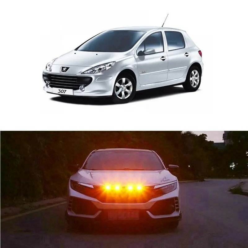 

Car Accessories Grille Light Lamp For Peugeot 307 206 308 407 207 2008 3008 508 406 301 BOXER BIPPER 405 306 309 4007 4008 405