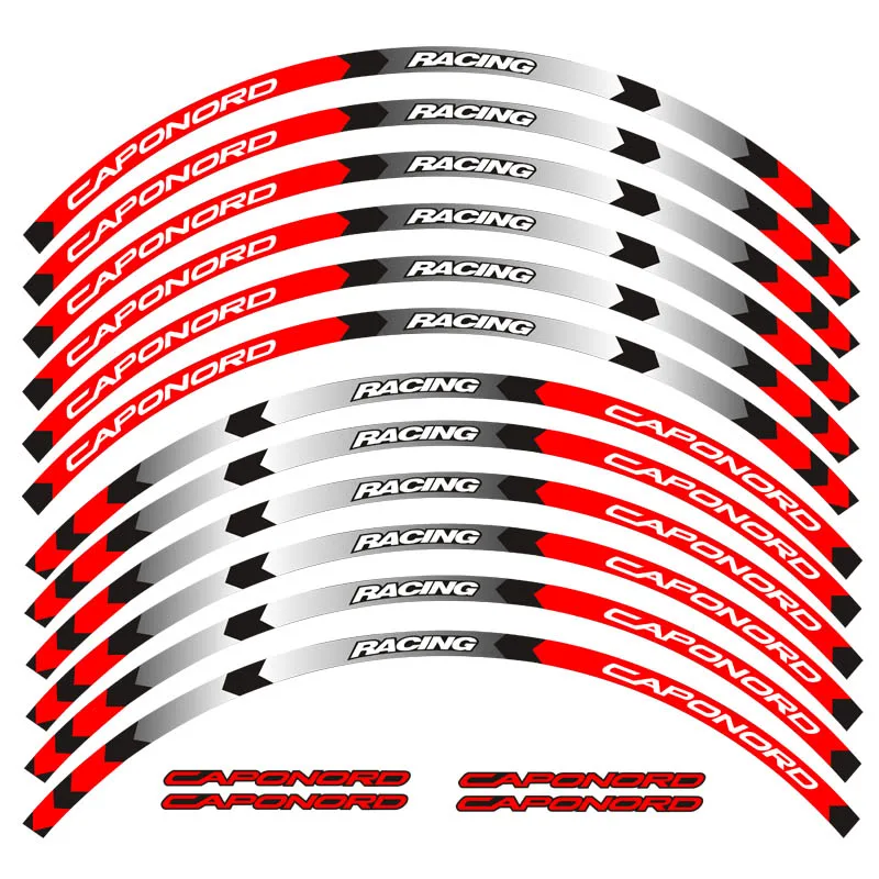 

New high quality 12 Pcs Fit Motorcycle Wheel Sticker stripe Reflective Rim For Aprilia CAPONORD 1200 RALLY CAPONORD 1200 TRAVEL