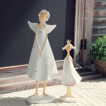 

Nordic home decor angel mother daughter fairy figurine resin desk decoration house decoration craft gift home accessories