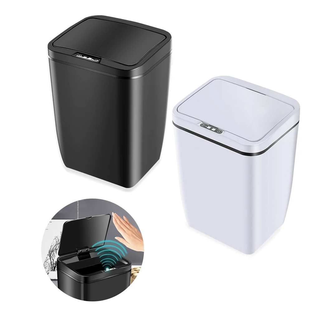 

Automatic Touchless Smart Trash Can Intelligent Induction Motion Sensor Trash Can Eco-friendly Waste Ashcan Kitchen Garbage Bin