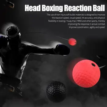 

Elastic Punching Ball Boxing Reaction Ball with Headband Body Building Gym Response Speed Exercise Fight Ball Durable