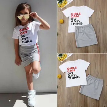 

Girls Clothes 2PCS Toddler Kids Sets For Girls Outfits Lolly T-shirt Tops+Short Pants Clothes Set Toddler Kids Baby Clothing Set