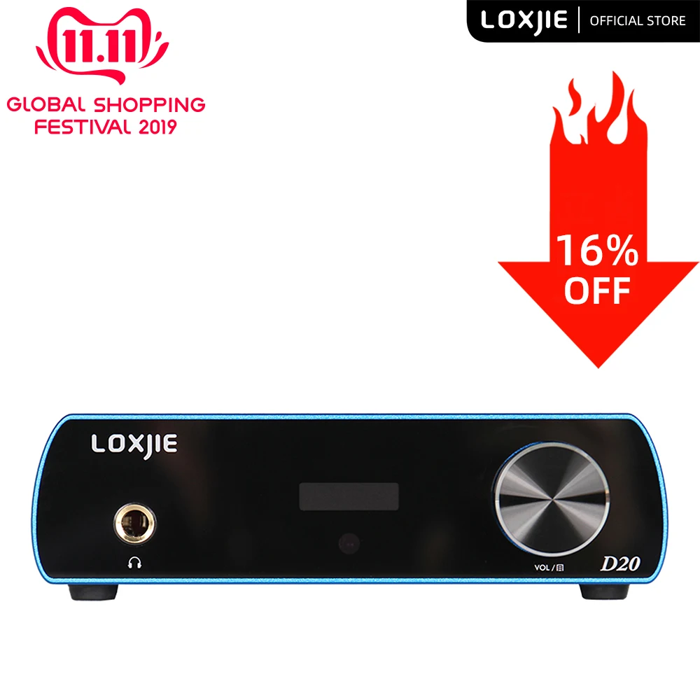 LOXJIE D20 Audio DAC escritorio convertidor de digital a analógico y auriculares Amp Chip AK4497 so