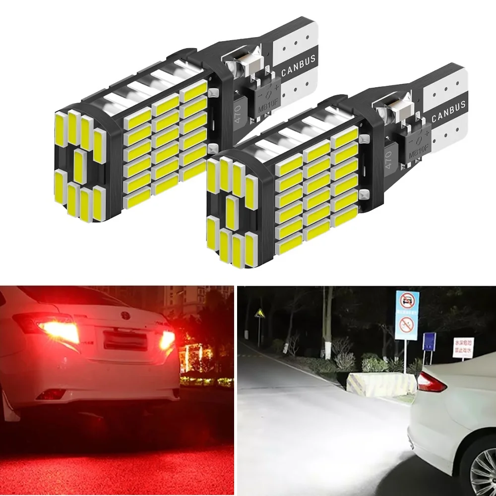 2 шт. W16W T15 светодиодный Canbus Error Free лампы для VW Touran Polo Tiguan Bora Caddy CC GTI Автомобильная