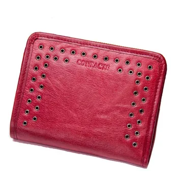 

HOT Genuine Leather Women Wallet And Purses Coin Purse Female Small Portomonee Rfid Walet Lady Perse For women Money Bag WM78