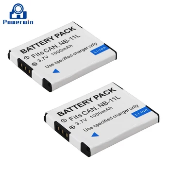 

2pcs Powerwin 1000mAh 3.7V NB-11L NB11L NB 11L Camera Battery for Canon ELPH 510 520 530 HS PowerShot SD4500 IXUS 1000 1100 500