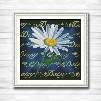 

Daisy flowers decor Paintings dmc 14CT 11CT counted cross stitch Needlework Set Embroidery kits chinese cross stitch Home decor