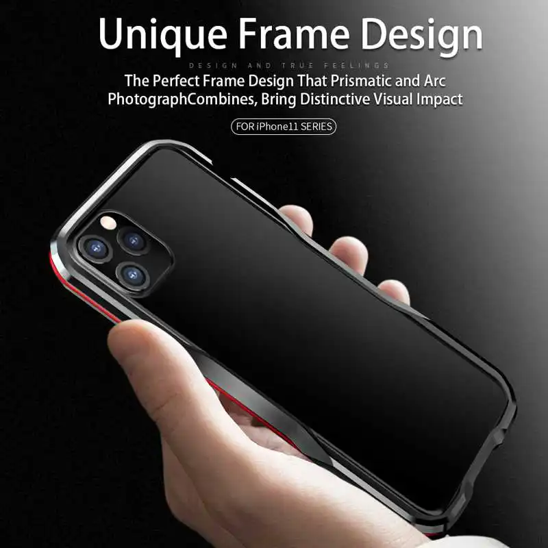 Защитный чехол для IPhone 11 Pro Max, металлический уникальный чехол, закаленное стекло, защита для задней панели телефона, магнитная установка