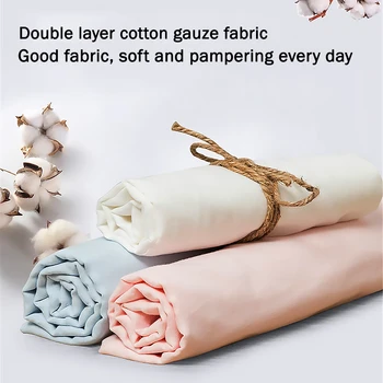 

Cotton Gauze Fabric Sewing Double Layer Cotton Gauze Cloth Baby Napkin Bibs DIY Fabric
