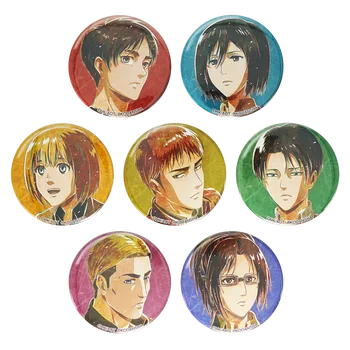 

Attack on Titan Anime Erwin Smith Eren Levi Ackerman Armin Arlelt Zoe Hange Hans Jean Kirstein Metal Icon