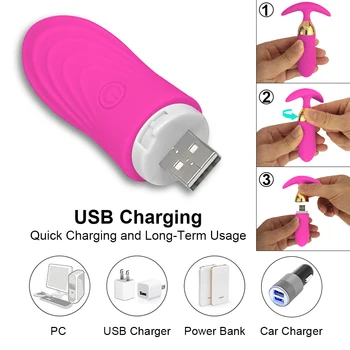 USB Charging 10 Stimulation Wireless Anal Butt Plug Gay Sex Toys for Adult Woman Vaginal Clitoris Vibrator Remote Control Anal 3