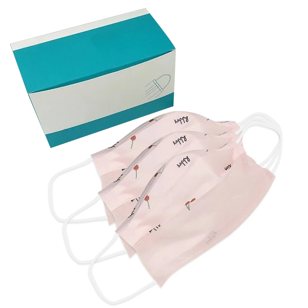 50 шт простая напечатанная одноразовая маска трехслойная Пыленепроницаемая и противотуманная маска дышащая Нетканая маска для лица для путешествий на открытом воздухе