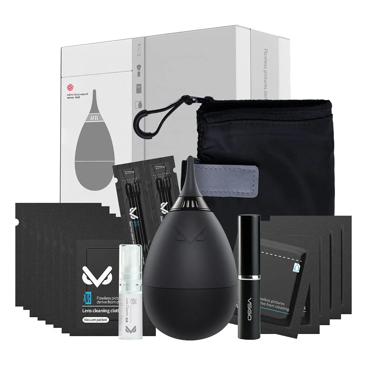 

VSGO New Camera Cleaning Kit VS-A2E 25 in 1 Clean Travel Pack Lens Brush Dust Blower for DSLR Lens Cleaning
