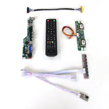 

For HSD190ME13-A10/A12/A13 LVDS 4CCFL 30Pin keyboard+Remote+Inverter HDMI VGA USB AV LCD monitor T.V56 drive card board DIY kit