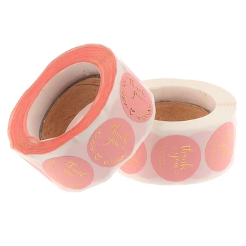 

500pcs Per roll Thank You Sticker Seal Labels Pink label paper Sticker