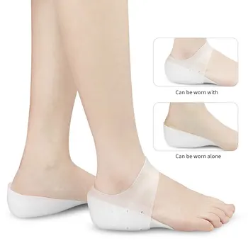 

1pair Height Increase Insoles Invisible Gel Inserts Half Yard Silicone Women Men Half Yard Soft Heel Pads