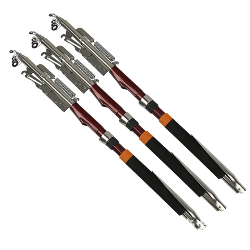 2,1 m-2,7 m удочка из нержавеющей стали спиннинг телескопический автоматический пружинный рыболовный Полюс Морская речная удочка для озера Аксессуары для рыбалки