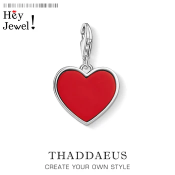 

Charm Pendant Red Heart,Thomas Good Jewelry For Women,2020 Spring Connected Forever Gift In 925 Sterling Silver Fit Bracelets