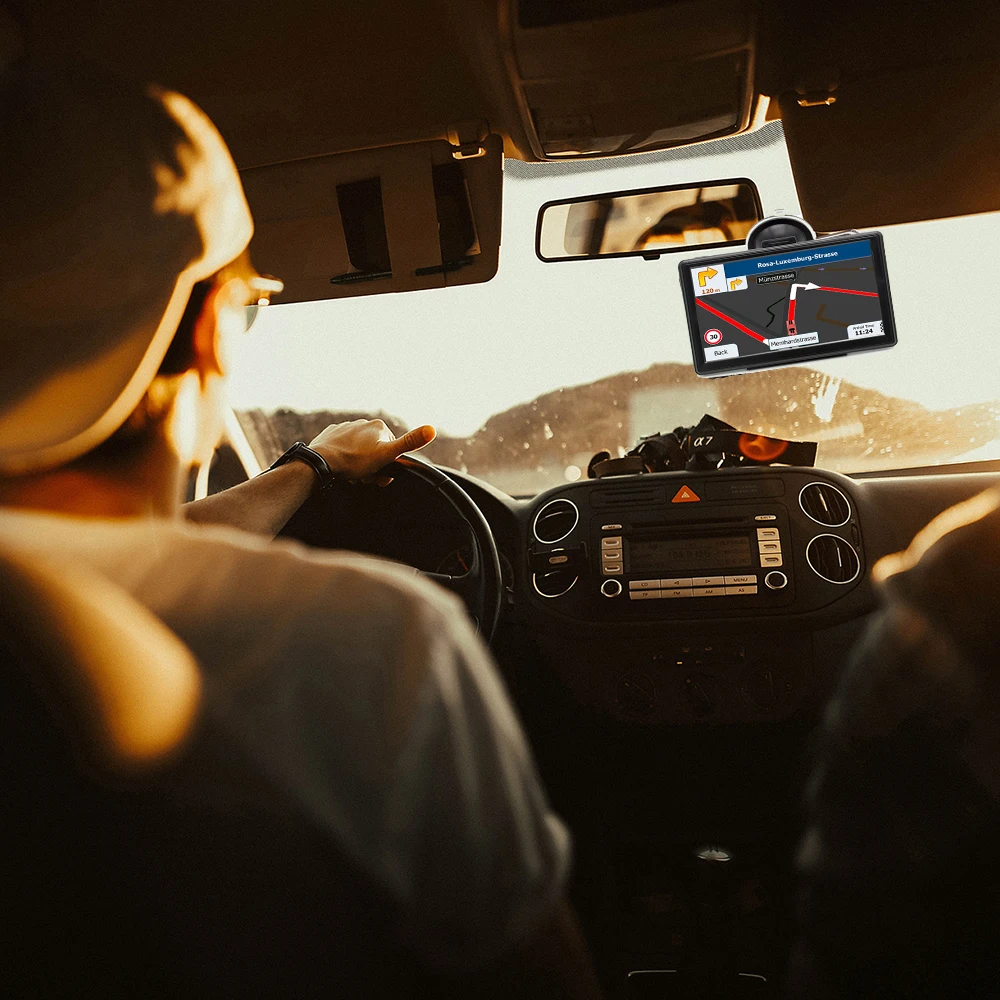 Грузовик SAT NAV gps навигация 7 дюймов емкостный Смарт голосовое напоминание 8 Гб ПЗУ
