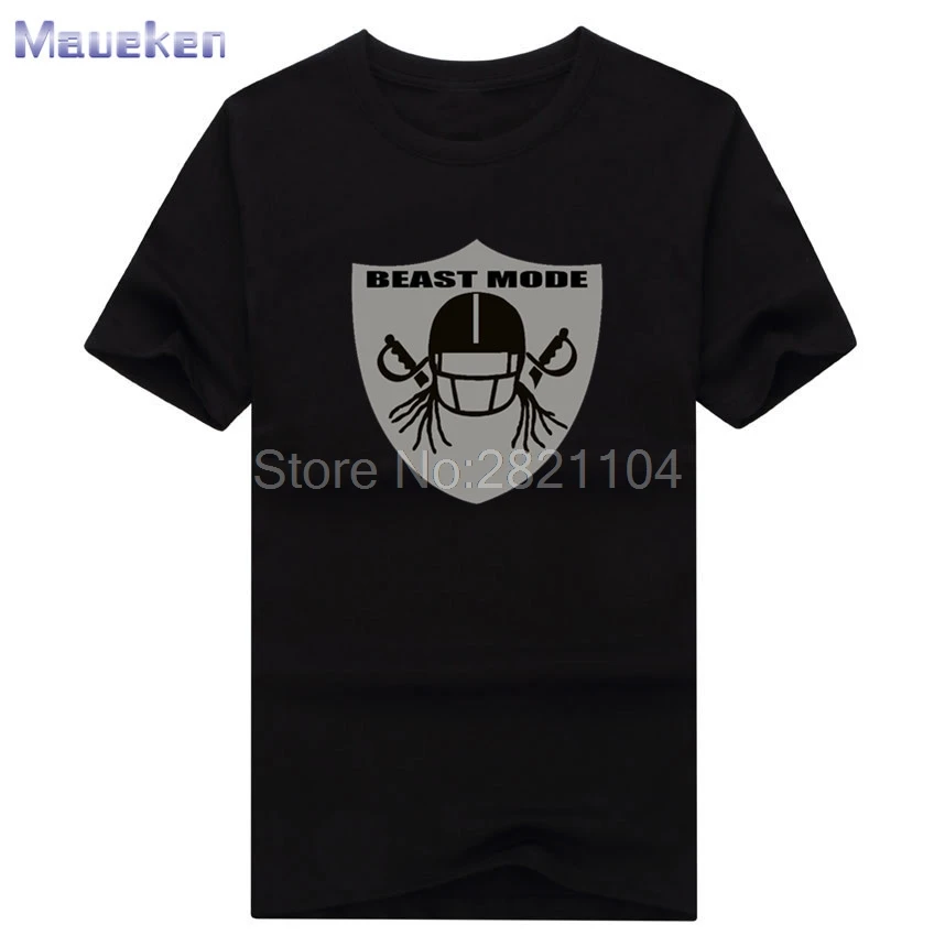 2018 Beast Mode Marshawn Lynch 24 футболки из 100% хлопка мужские модные с круглым вырезом для