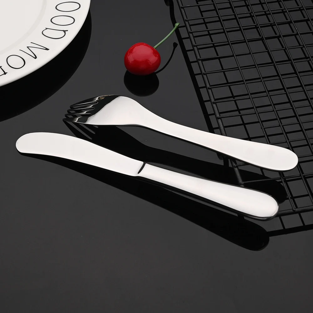 Tableware For Children Cartoon China Giant Panda Stainless Steel Kids Cutlery Set 4Pcs Dining Knife Fork Tablespoon Picnic Set
