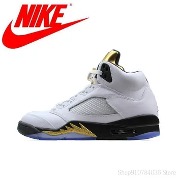 

Nike Air Jordan 5 Retro AJ 5 Men's Breathable New Arrival Official Basketball comfortable Shoes Sports Sneakers 136027-133