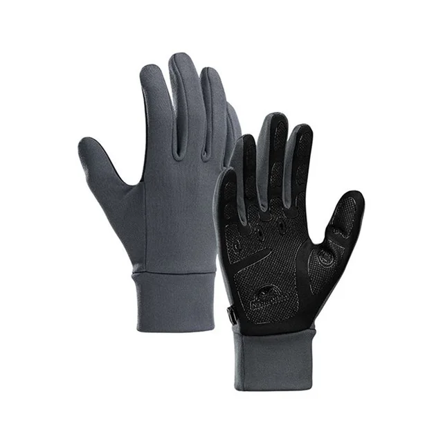 Naturehike Touch Screen Anti-skid Gloves Mountaineering Cycling Hiking Non-Slip Portable Gloves NH20FS032 Gray