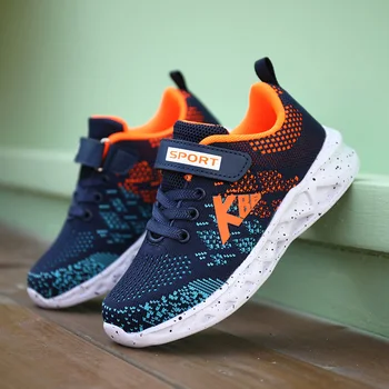 

Kids Sneakers Boys Fly Knitting Net Children Leisure Sports Shoes Breathable Shoes Rubber Sole Outdoor Travel SD057