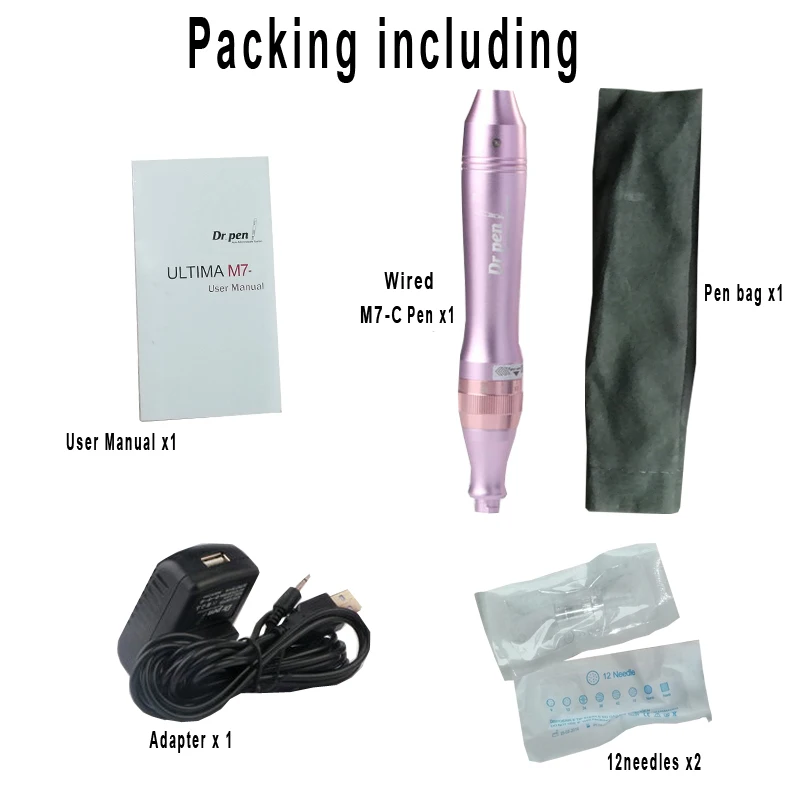 Microneedling Dr. Pen M7-C Auto Microneedle Bayonet Prot Needle Cartridges Device Electric Derma Stamp Tools Mezo Dermopen Wired