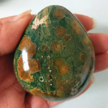 

Natural stone Marine jasper palm healing crystals Decorative collection stones and crystals