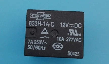 Реле мощности 833H-1A-C-12VDC 833H-1A-C-DC12V 833H-1A-C-DC24V 833H-1A-C-24VDC 10A 4 контакта 12VDC 24VDC |