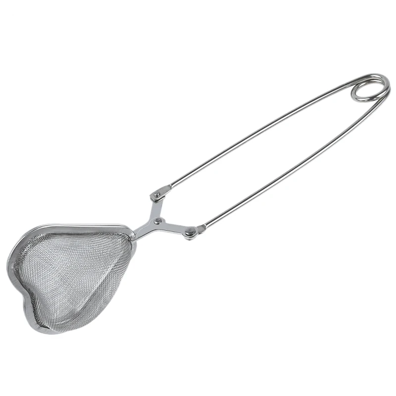 

FashionHeart Shaped Spoon Tea Mesh Infuser Strainer with Squeeze Handle