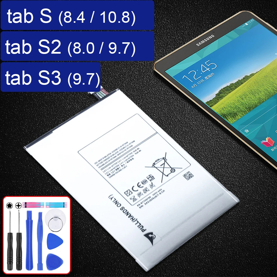 Аккумулятор для планшета Samsung GALAXY Tab S 8 4 10 5/S2 0 9 7/S3 7 SM T700 T705 T800 T710 T715 T810 T815 T820 T825 EB