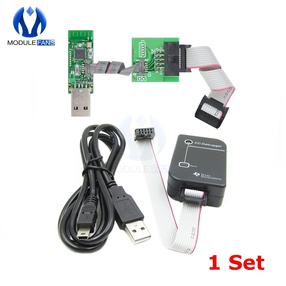 1 комплект CC2531 Zigbee эмулятор CC-Debugger USB программист CC2531 CC2540 анализатор Bluetooth модуль wth разъем кабель загрузчика
