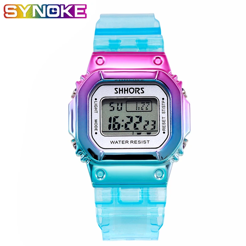 

PANARS Colorful Fashion Boys Girls Digital Watches Kids Children's Watches Plastic Kids Waterproof Sports Watch Stopwatch 2019
